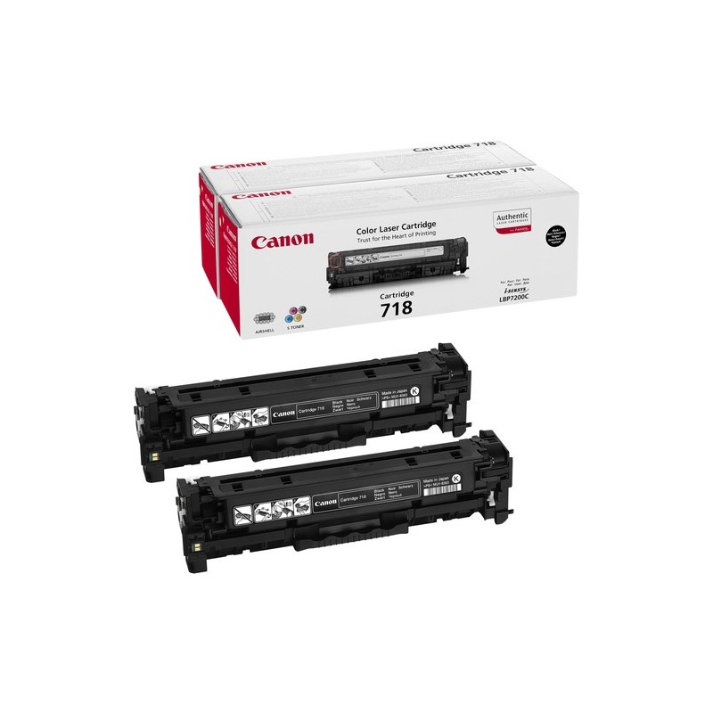 Canon Toner 2662B005 718 Double pack Noir