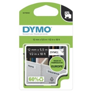 Dymo Étiquette S0718060 Noir sur Blanc