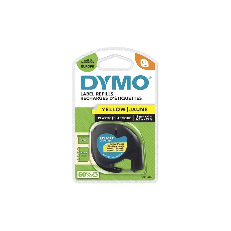 Dymo Étiquette S0721620 Noir sur Jaune