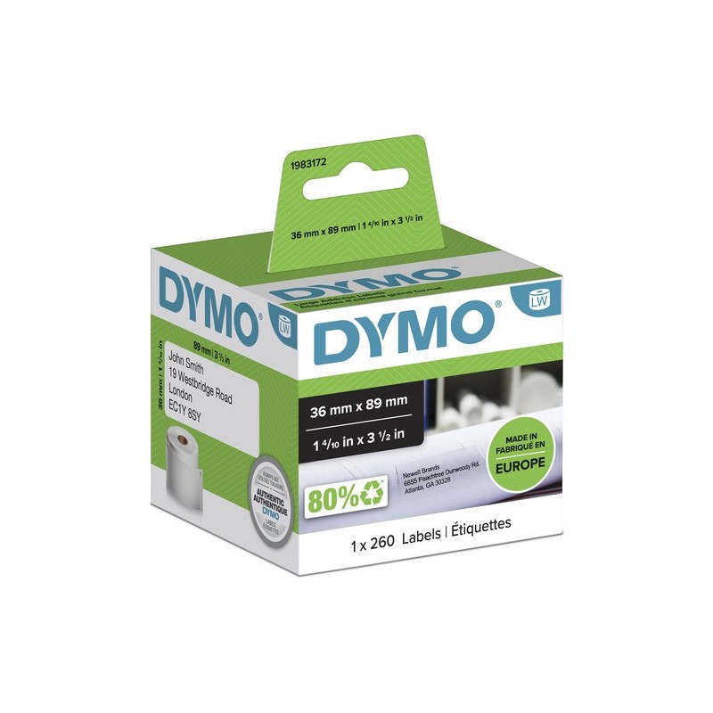 Dymo Étiquette 1983172 Blanc