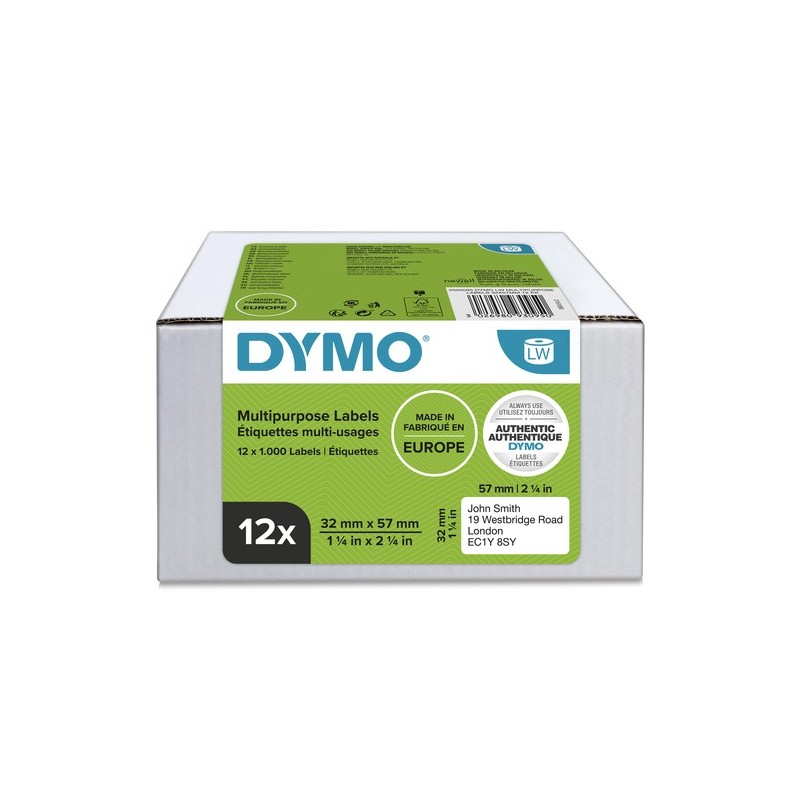 Dymo Étiquette 2093095 Blanc