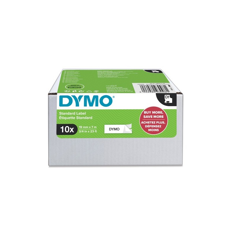 Dymo Étiquette 2093098 10-Pack Noir sur Blanc