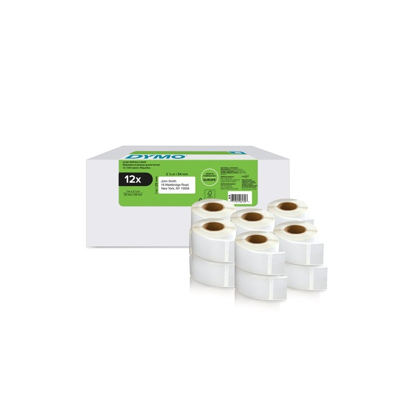 Dymo Étiquette 2177563 LabelWriter 500 12-Pack Blanc