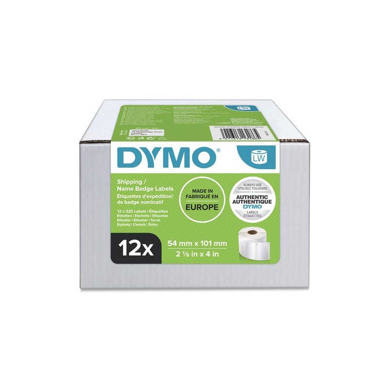 Dymo Étiquette S0722420 L13186 12-Pack Blanc