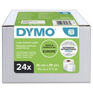 Dymo Étiquette S0722390 13187 24-Pack Blanc