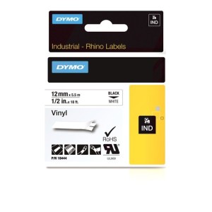Dymo Ruban encreur 18444 Rhino Industrial Vinyl L Noir sur Blanc