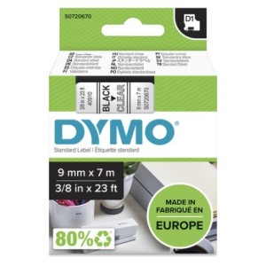 Dymo Ruban encreur S0720670 40910 Noir sur transparent