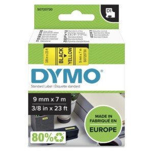 Dymo Ruban encreur S0720730 40918 Noir sur Jaune