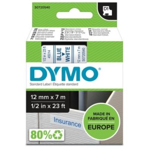 Dymo Ruban encreur S0720540 45014 Bleu sur Blanc