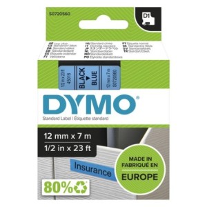 Dymo Ruban encreur S0720560 45016 Noir sur Bleu