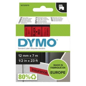 Dymo Ruban encreur S0720570 45017 Noir sur rouge