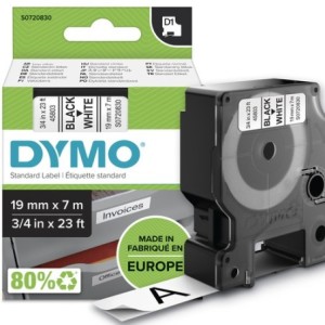 Dymo Ruban encreur S0720830 45803 Noir sur Blanc