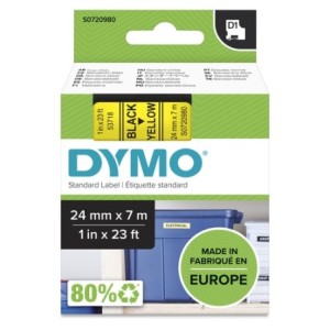 Dymo Ruban encreur S0720980 53718 Noir sur Jaune