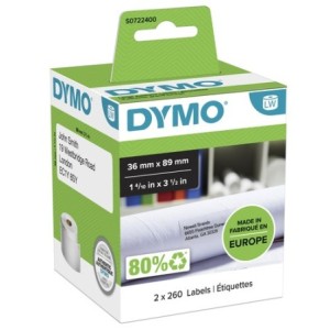 Dymo Étiquette S0722400 99012 Double pack Blanc
