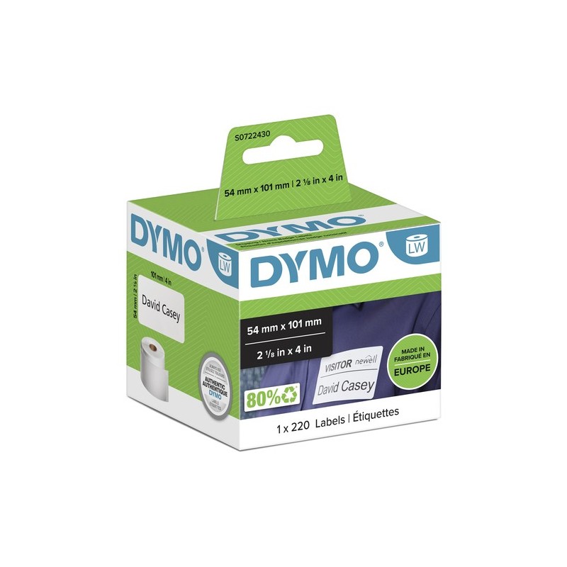 Dymo Étiquette S0722430 99014 Blanc