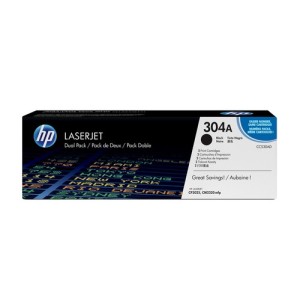 HP Toner CC530AD 304A Double pack Noir