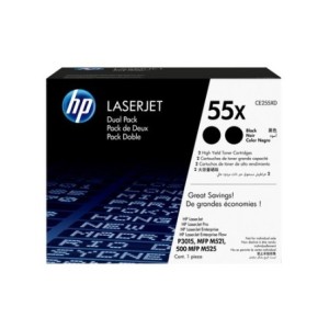 HP Toner CE255XD 55X XL Doppelpack Noir