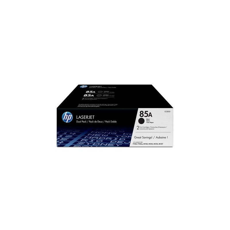 HP Toner CE285AD 85A Double pack Noir
