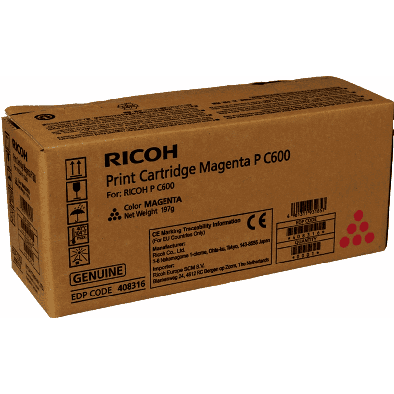 Ricoh Toner 408316 MP C600 Magenta