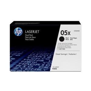 HP Toner CE505XD 05XD Double pack Noir