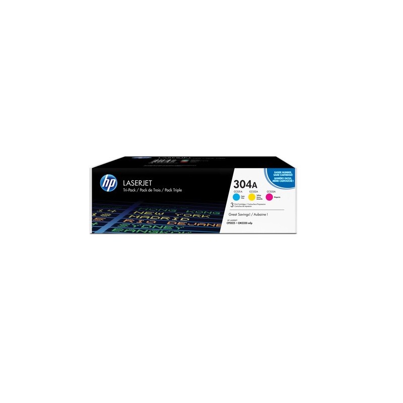 HP Toner CF372AM 304A Multipack C M Y