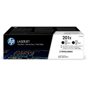HP Toner CF400XD 201X Double pack Noir