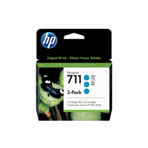 HP Encre CZ134A 711 3-Pack Cyan