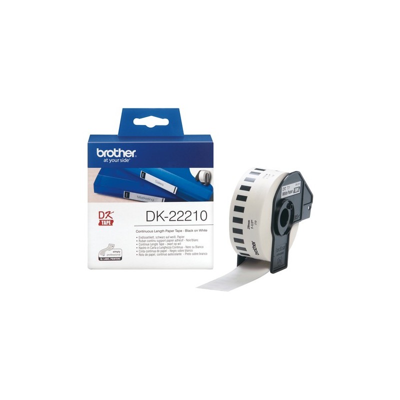Brother Étiquette DK22210 DK-22210 Blanc