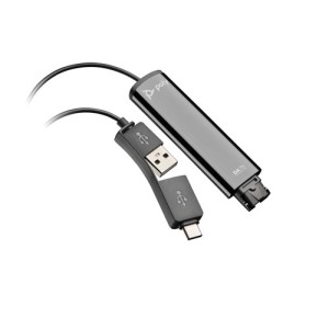 Poly Adaptateur 786C6AA DA75 USB to QuickDisconnect Noir