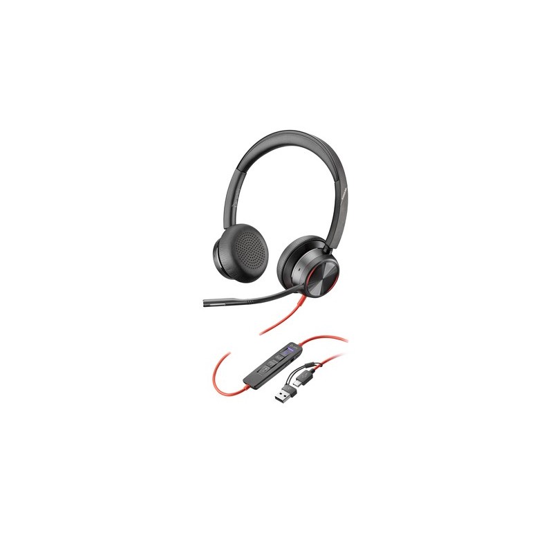 Poly Casque 8X225AA Blackwire 8225 MS Noir