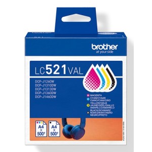 Brother Encre LC521VAL LC-521VAL Multipack BK C M Y