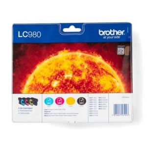 Brother Encre LC980VALBP LC-980VALBP Multipack in Blister BK C M Y