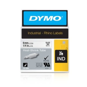 Dymo Gaine thermorétractable 18051 Noir sur Blanc