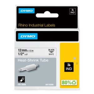 Dymo Gaine thermorétractable 18055 Noir sur Blanc