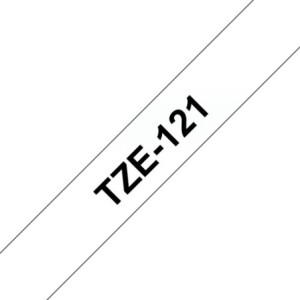 Brother Ruban encreur TZE121 TZE-121 Noir sur transparent