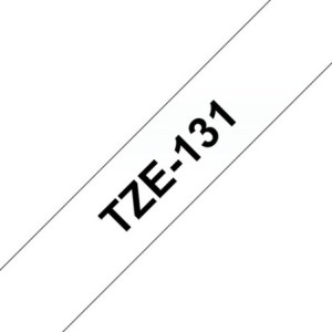 Brother Ruban encreur TZE131 TZE-131 Noir sur transparent