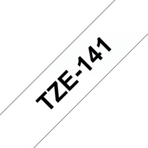 Brother Ruban encreur TZE141 TZE-141 Noir sur transparent