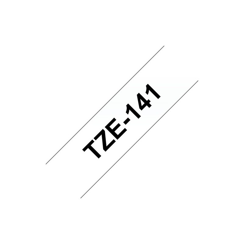Brother Ruban encreur TZE141 TZE-141 Noir sur transparent
