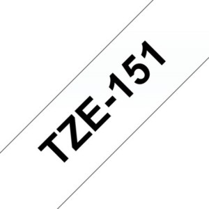 Brother Ruban encreur TZE151 TZE-151 Noir sur transparent