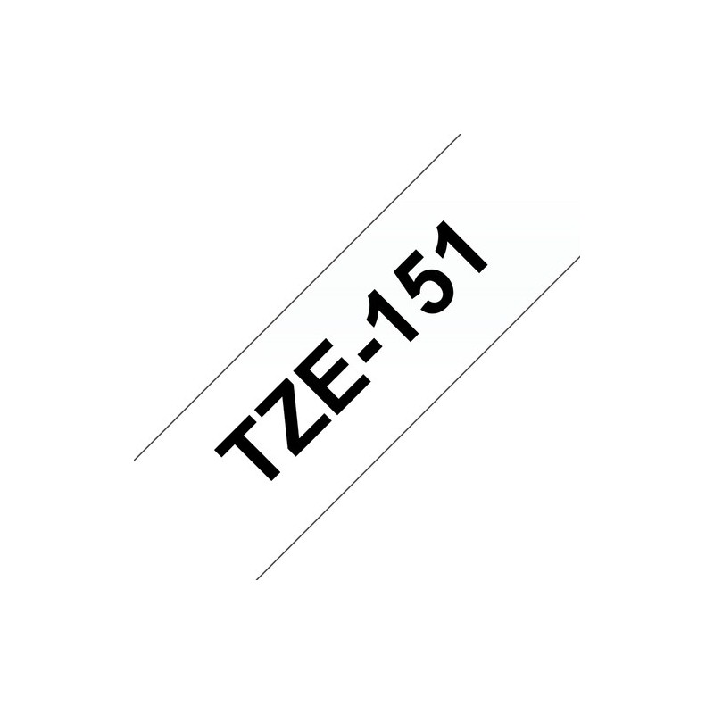 Brother Ruban encreur TZE151 TZE-151 Noir sur transparent