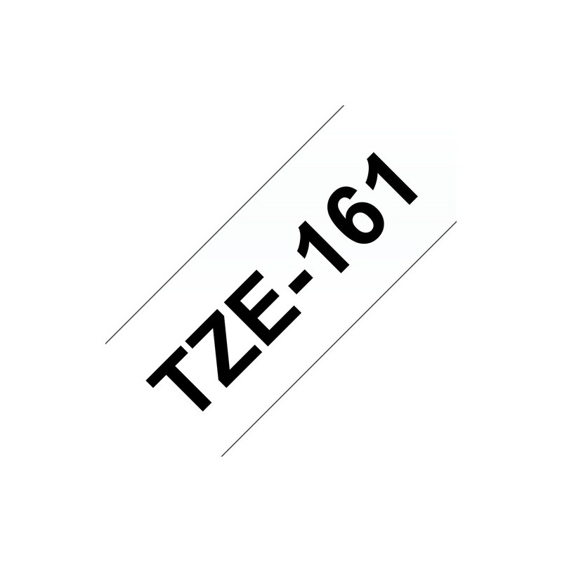 Brother Ruban encreur TZE161 TZE-161 Noir sur transparent