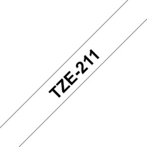 Brother Ruban encreur TZE211 TZE-211 Noir sur Blanc
