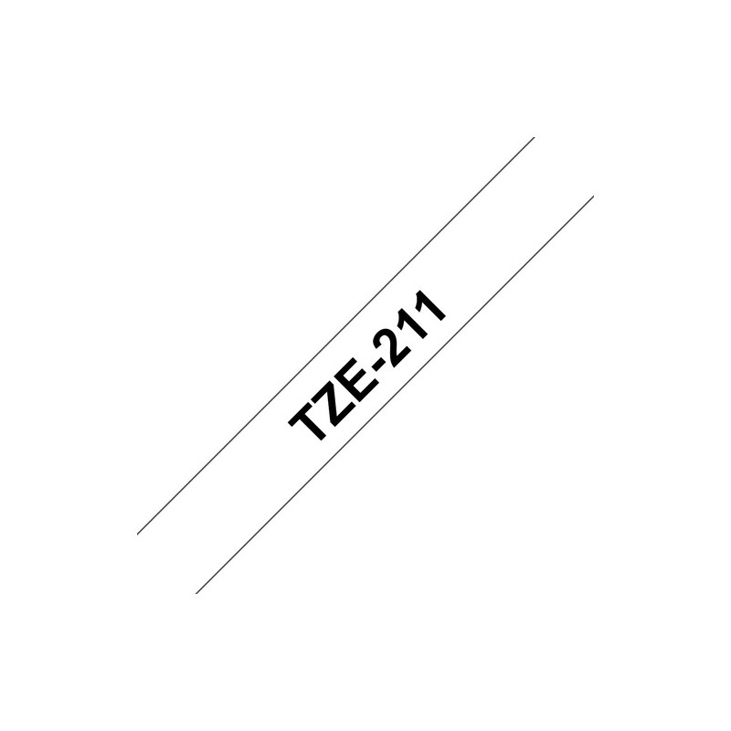 Brother Ruban encreur TZE211 TZE-211 Noir sur Blanc