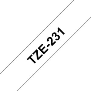 Brother Ruban encreur TZE231 TZE-231 Noir sur Blanc
