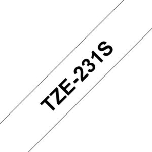 Brother Ruban encreur TZE231S2 TZE-231S Noir sur Blanc