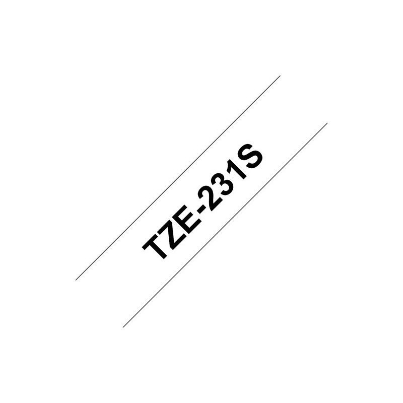 Brother Ruban encreur TZE231S2 TZE-231S Noir sur Blanc