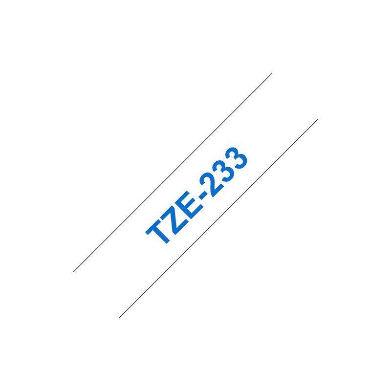 Brother Ruban encreur TZE233 TZE-233 Bleu sur Blanc