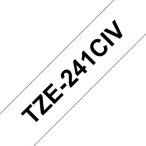 Brother Ruban encreur TZE241CIV TZE-241CIV Noir sur Blanc