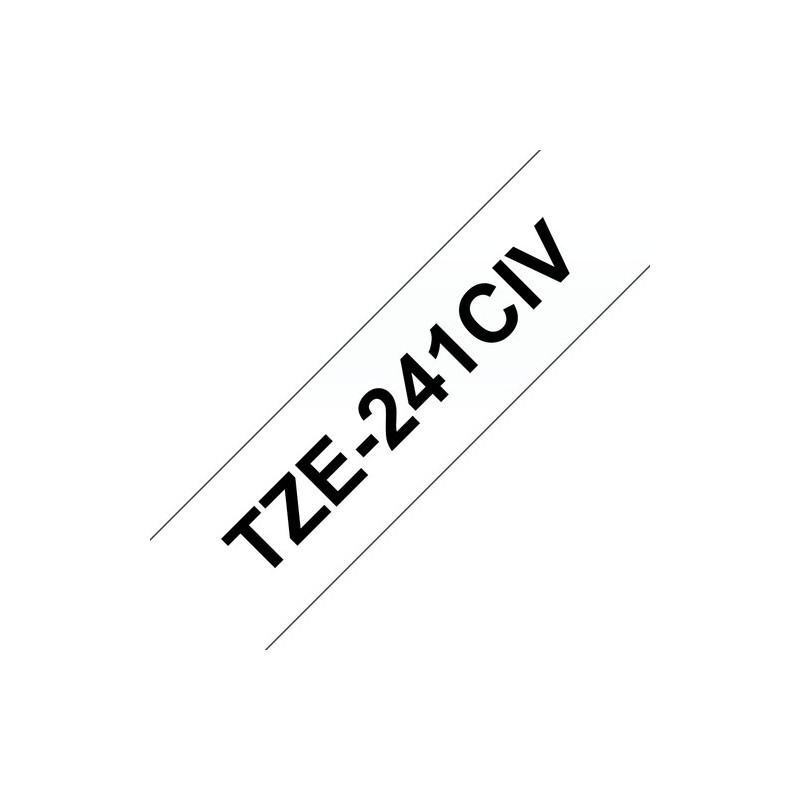 Brother Ruban encreur TZE241CIV TZE-241CIV Noir sur Blanc