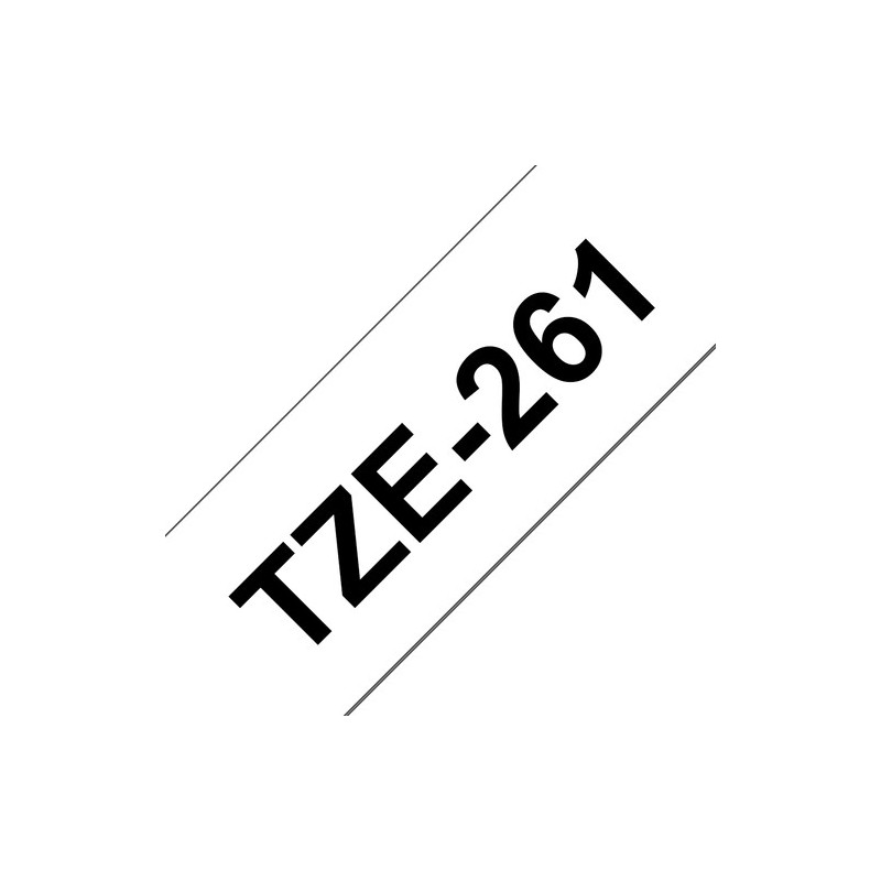 Brother Ruban encreur TZE261 TZE-261 Noir sur Blanc